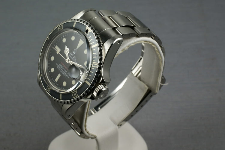 Rolex Red Submariner 1680 with Box, Papers, and RSC Service from 7/20/2011