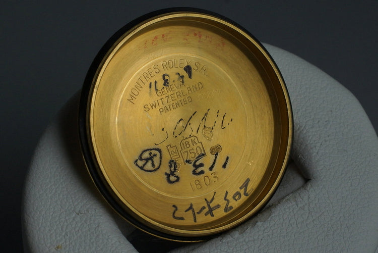 1975 Rolex YG Day-Date 1803 with Champagne Linen Dial