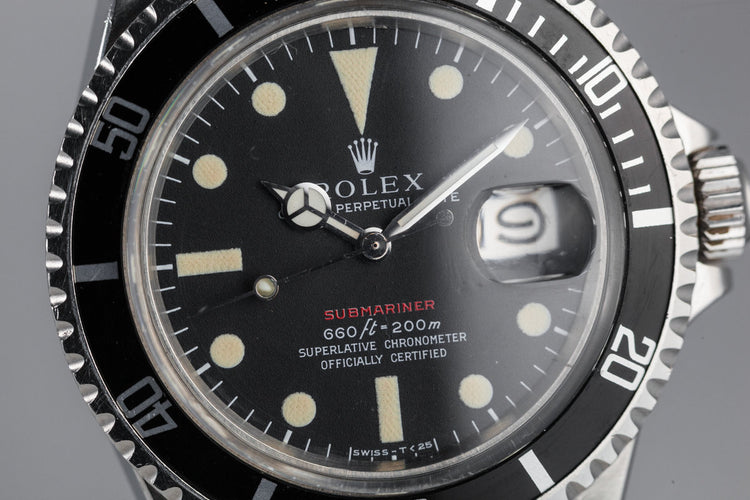 1970 Rolex Red Submariner 1680 with MKIV Dial