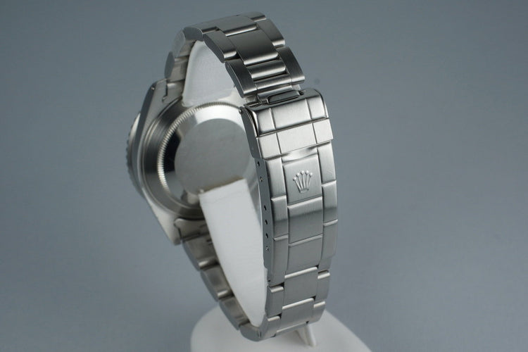 1990 Rolex Submariner 16610 with Rolex Service Card