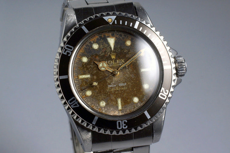 1961 Rolex Submariner 5512 PCG with Tropical Gilt Chapter Ring 2 Line Dial