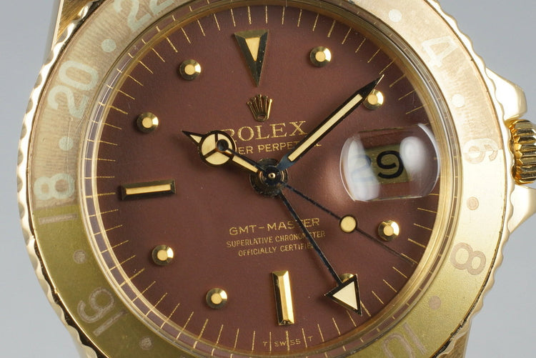 1978 Rolex YG GMT 1675 Root Beer Dial