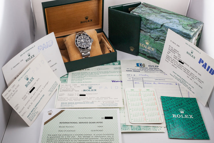 1983 Rolex Submariner 16800 Matte Dial with Box and Papers