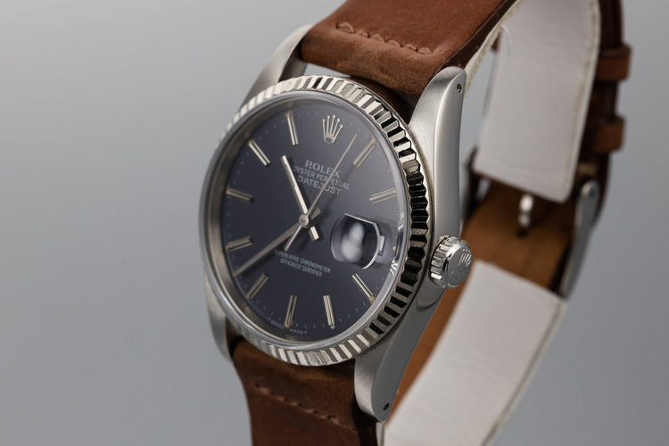 1988 Rolex DateJust 16234 with Matte Blue Dial