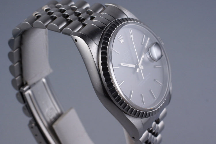 1991 Rolex DateJust 16220 Gray Dial with Box and Papers