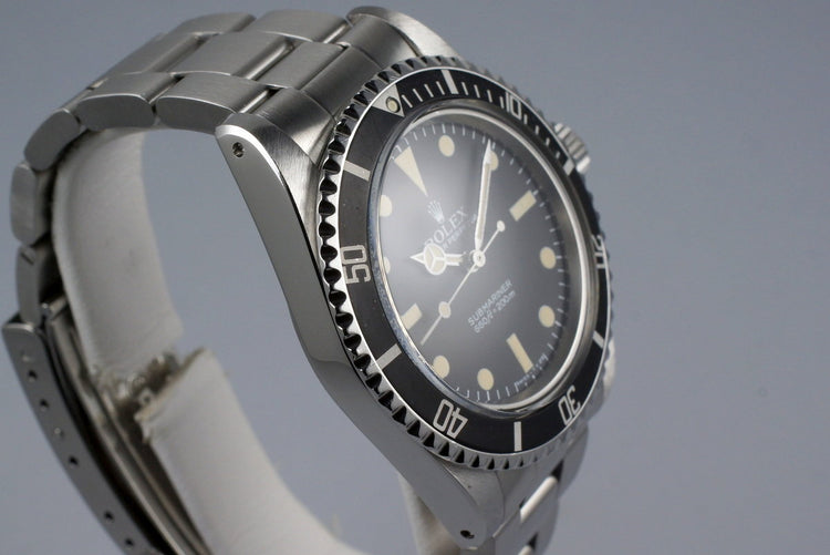 1984 Rolex Submariner 5513 Mark V Maxi Dial with Box and Papers