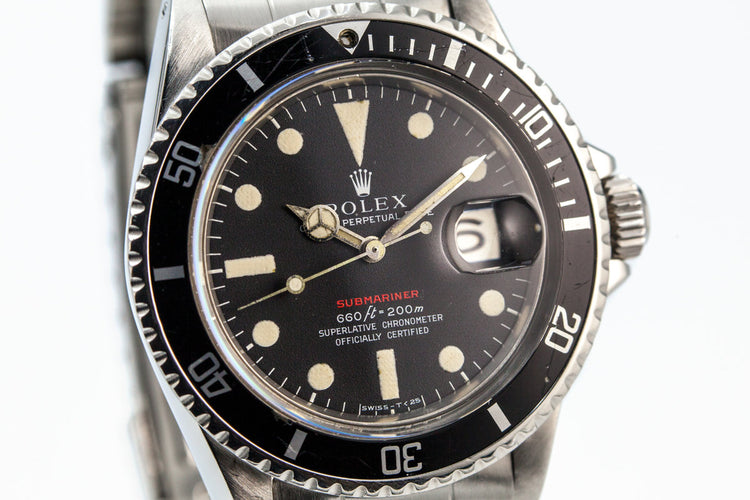1970 Rolex Red Submariner Mark IV Dial