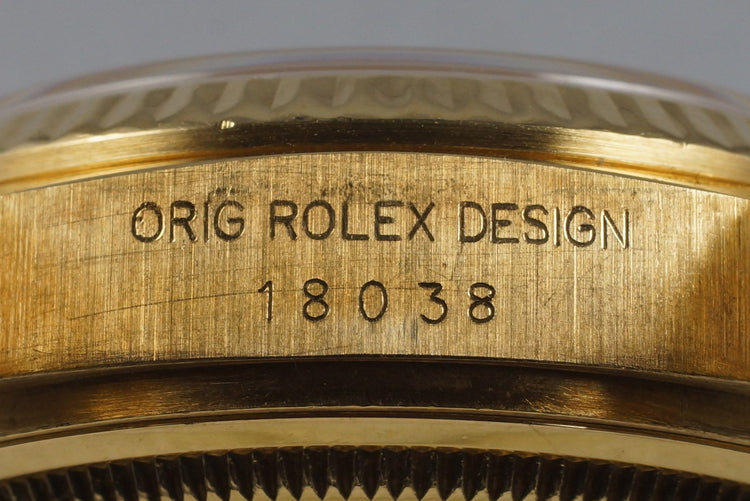 1983 Rolex YG Day Date 18038