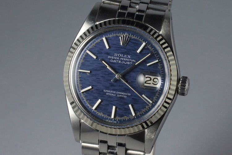 1971 Rolex DateJust 1601 Non-Luminous Blue Dial