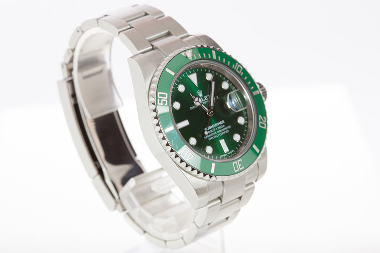 2016 Rolex Green Submariner 116610LV "Hulk" with Box, Booklets & Card