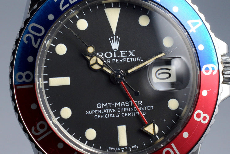 1981 Rolex GMT 16750 Matte Dial with Box and Papers