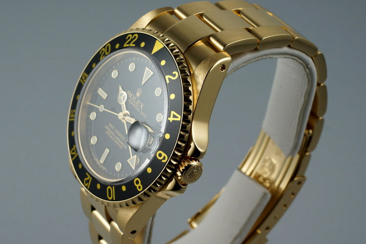 1994 Rolex YG GMT II 16718 with Box and Papers