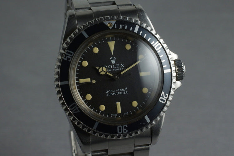 1967 Rolex Submariner 5513 Meters First with RSC Papers