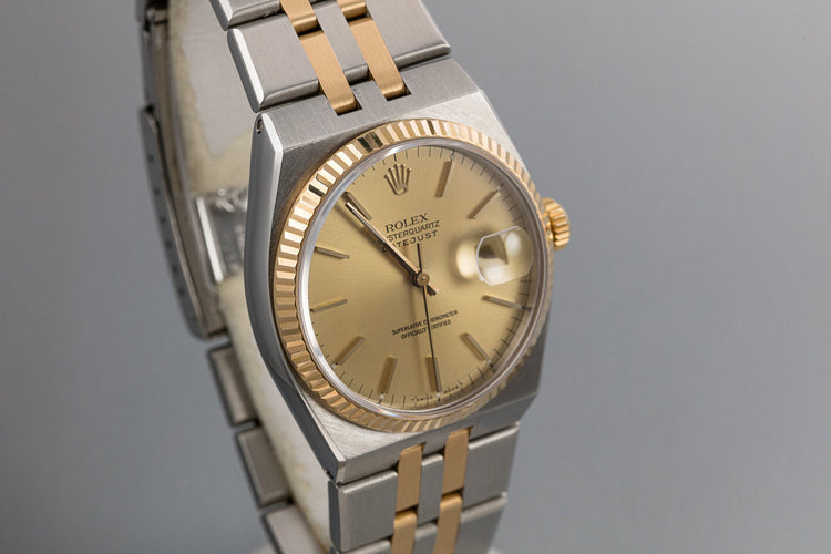 1987 Rolex Two-Tone OysterQuartz 17013B Champagne Dial