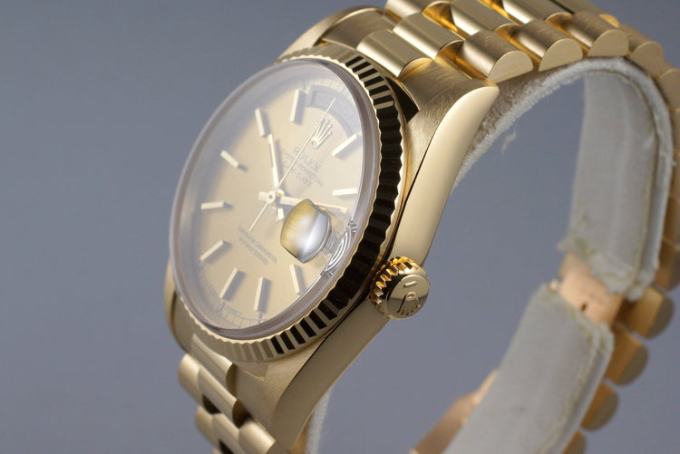 1995 Rolex YG Day-Date 18238 Champagne Dial