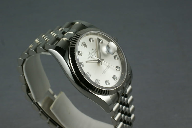 Rolex Modern Datejust Ref: 116234 Diamond Dial