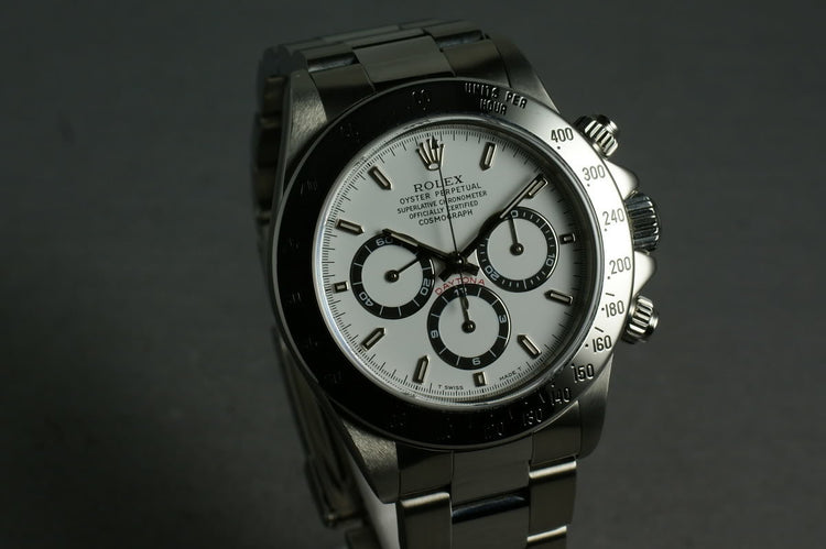 Rolex SS Zenith Daytona 16520 Box and Papers and RSC service papers