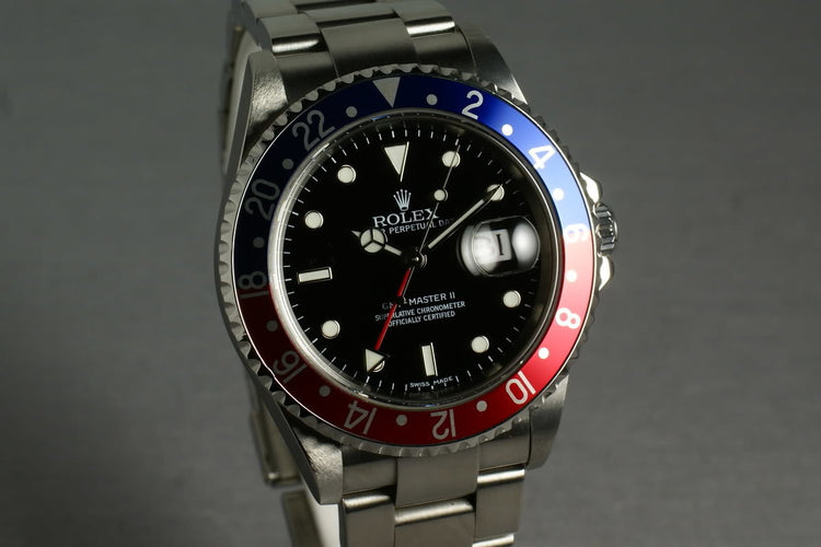 Rolex GMT 16710 M serial with 3186 movement with box and papers