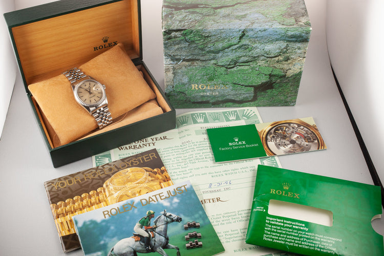 1995 Rolex DateJust 16234 Silver Dial with Box and Papers