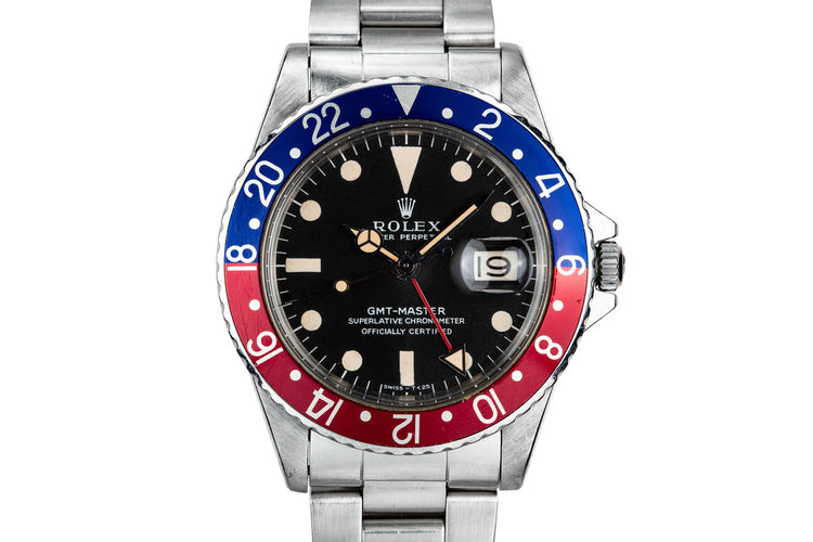 1967 Rolex GMT-Master 1675 "Pepsi" with Box and Rolex Service Papers.