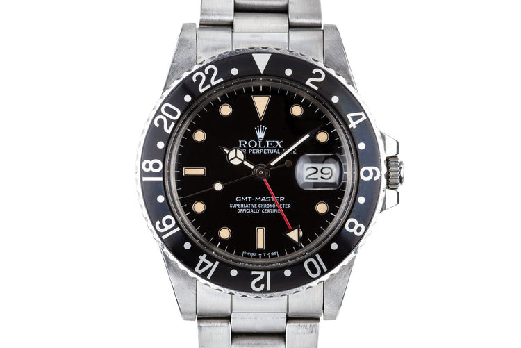 1984 Rolex GMT-Master 16750 with Black Bezel
