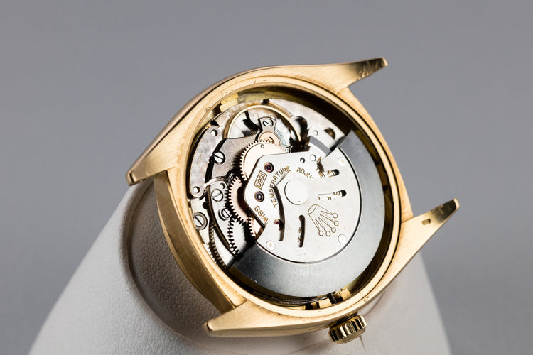 1959 Rolex 18K YG Oyster Perpetual 1013 with SWISS Only Silver Non-Luminous Dial