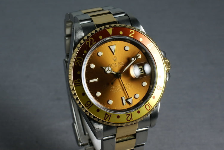 Rolex Two Tone GMT Master II 16713 Root Beer