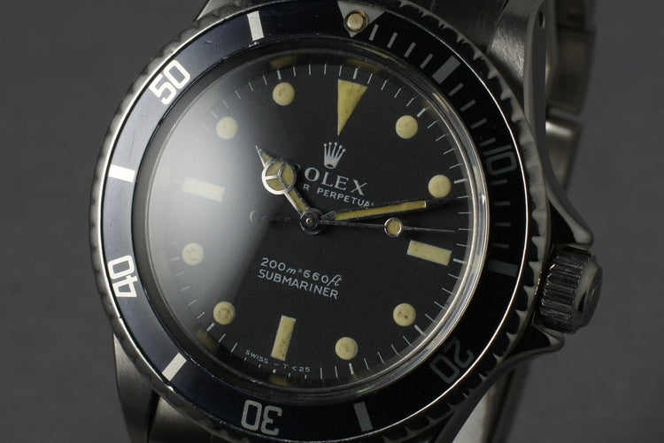 Rolex Submariner 5513 Meters First with Box and Rolex Service Papers
