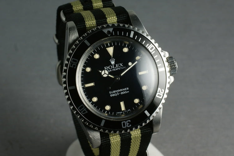 Rolex Submariner Dial 5513 WG surrounds on NATO