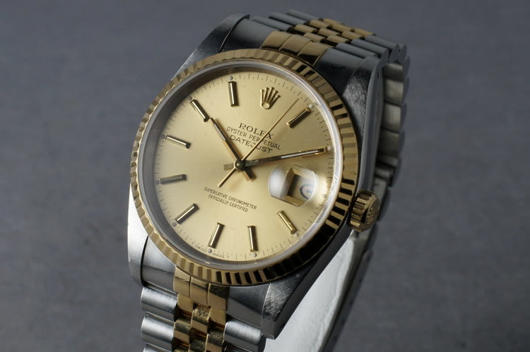 1988 Rolex 18K/SS DateJust 16233