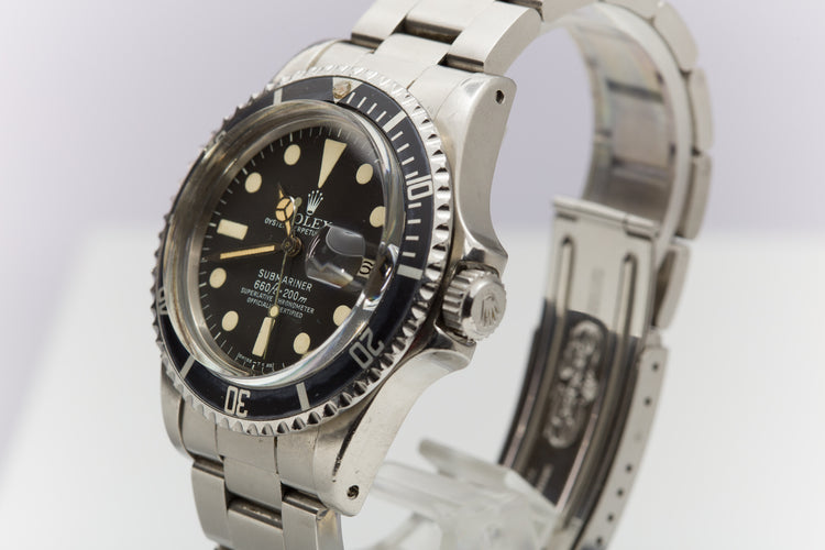 1978 Vintage Rolex Submariner 1680 with Creamy Tritium Lume and Service Papers