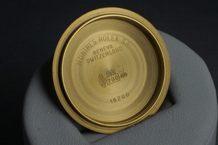 1988 Rolex YG Bark Day-Date 18308 Tapestry Dial with Factory Diamond Bark Bezel