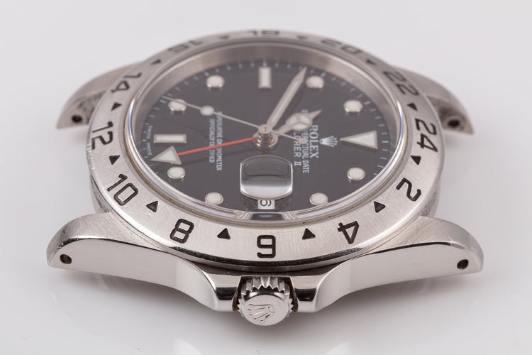 2002 Rolex Explorer II 16570 Black Dial w/ Papers