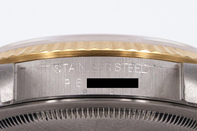 2000 Rolex Two Tone DateJust 16233 White Pyramid Dial