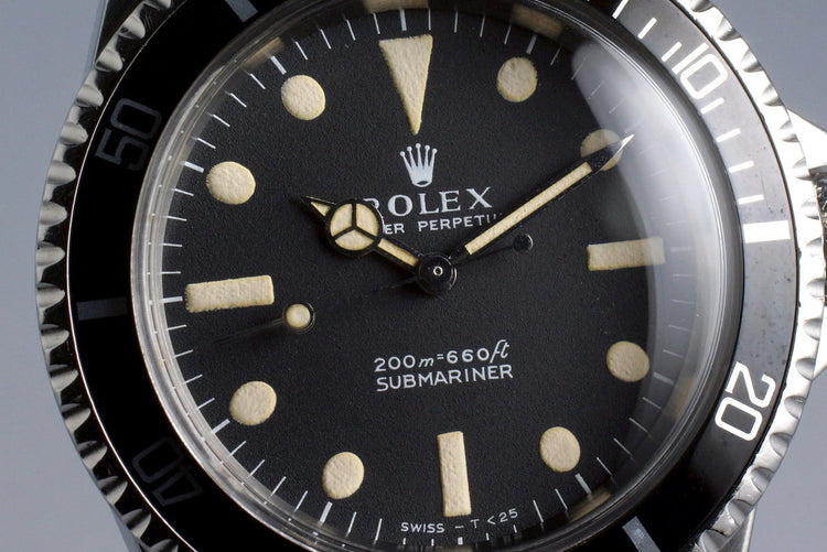 1967 Rolex Submariner 5513 Meters First with RSC Papers