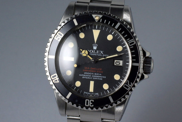 1972 Rolex Double Red Sea Dweller 1665 Mark III Dial