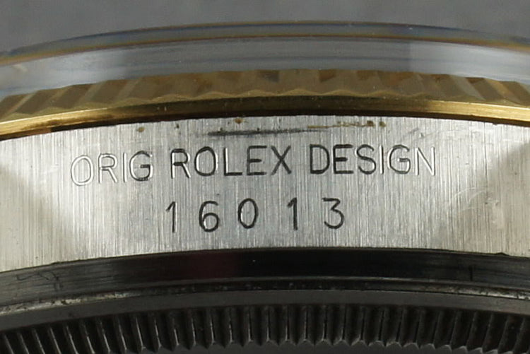 1987 Rolex 18K/SS Datejust 16013 with Silver Factory Diamond Dial