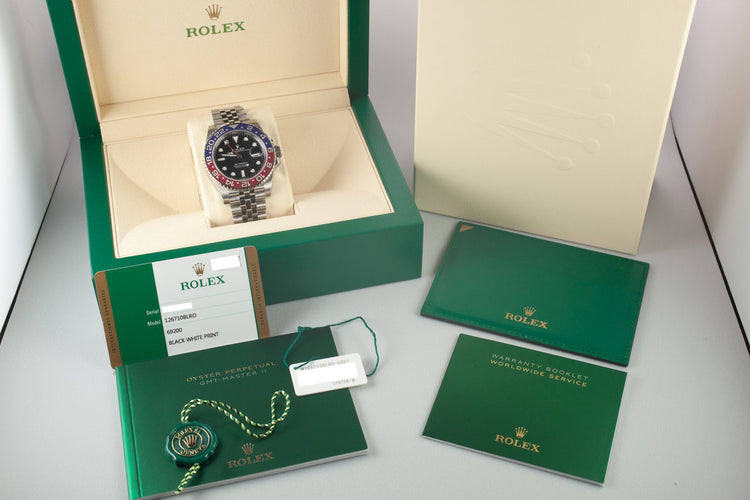 2018 Rolex Ceramic GMT-Master II 126710BLRO with Box and Papers