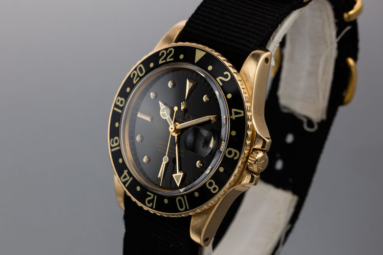 1979 Rolex 18K YG GMT-Master with Black Nipple Dial