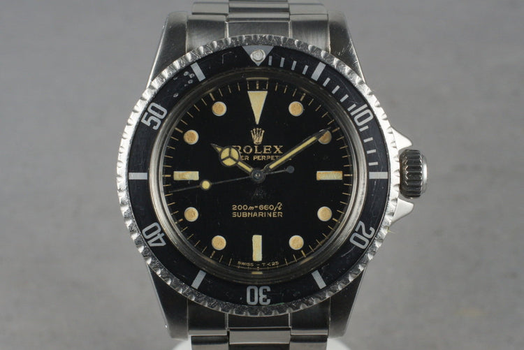 1964 Rolex Submariner Ref: 5513 PCG with Glossy Gilt Dial & Service Papers