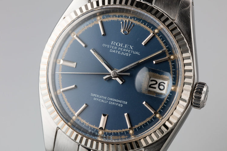 1973 Rolex DateJust 1601 Blue Sigma Dial