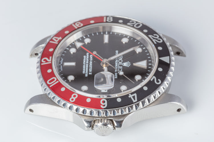 2000 Rolex GMT Master II 16710 Red & Black Insert Box & Papers
