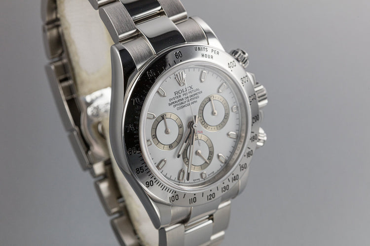 2006 Rolex Daytona 116520 White Dial with Box and Papers