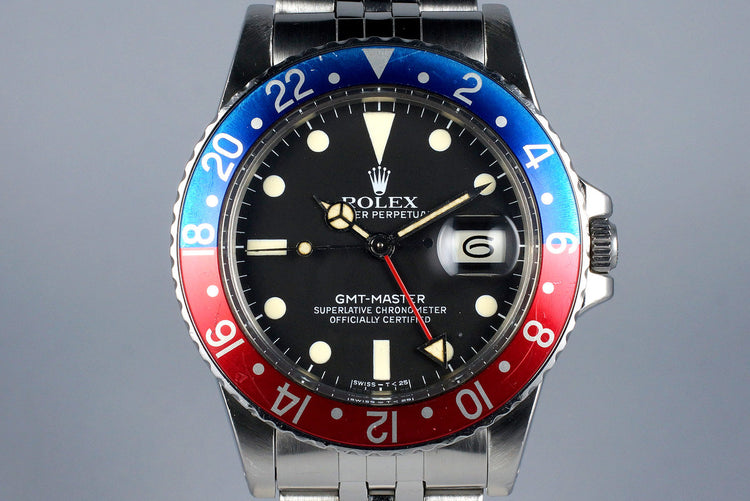 1981 Rolex GMT 16750 Matte Dial with Box and Papers