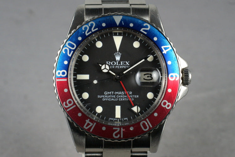1963 Rolex GMT 1675 PCG with Box and Papers