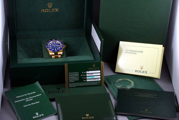 2009 Rolex YG Submariner 116618LB with Box and Papers