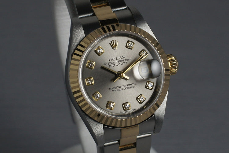 2002 Ladies Two Tone Rolex Datejust 79173 with Factory Diamond Dial