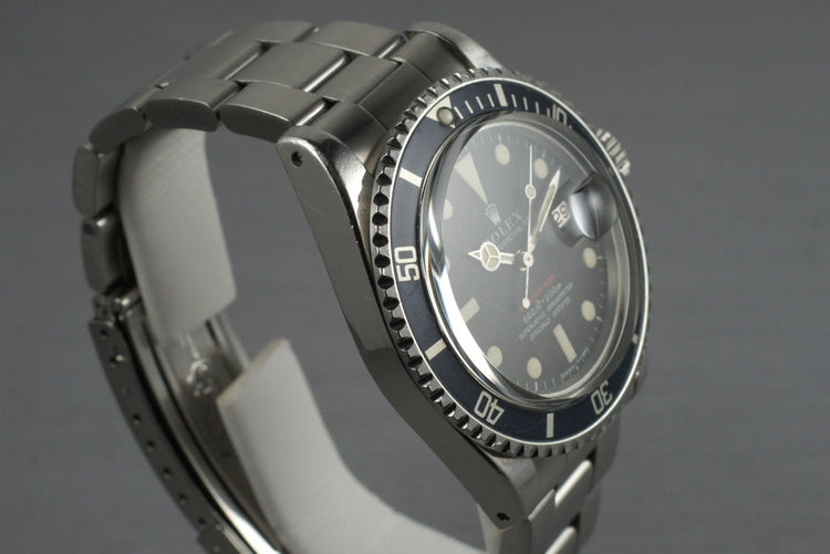 1970 Rolex Red Submariner 1680 Mark IV Dial