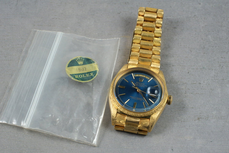 1971 Rolex 18K YG President1807 with Bark and Morellis Finish