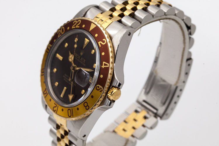 1981 Rolex Two Tone GMT 16753 Root Beer Dial